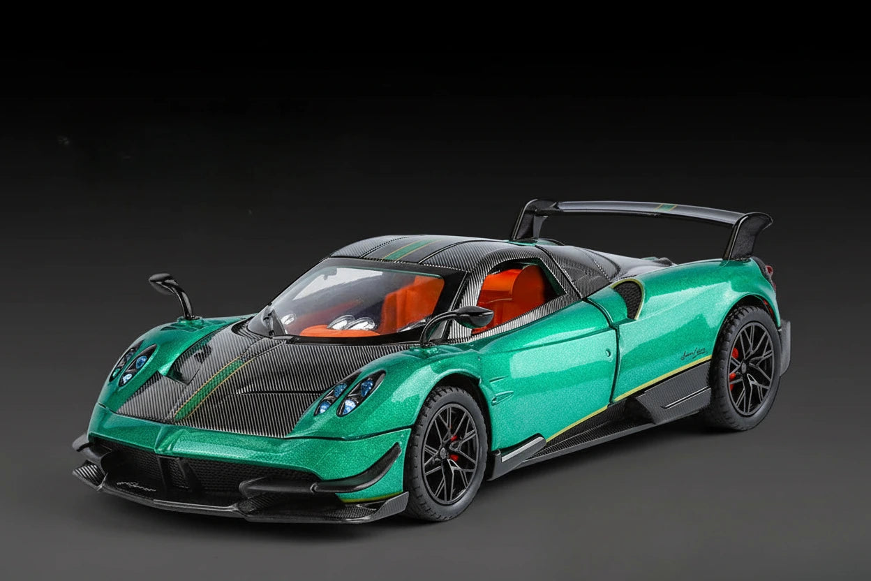 Pagani Huayra 1:24 – metalowy model kolekcjonerski z oświetleniem LED