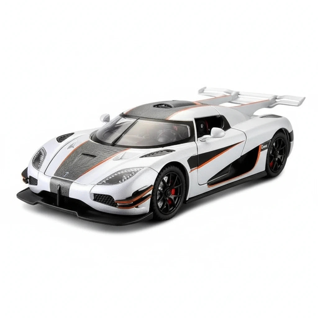 Koenigsegg One:1 1:24 – ekstremalny hipersamochód model kolekcjonerski z LED