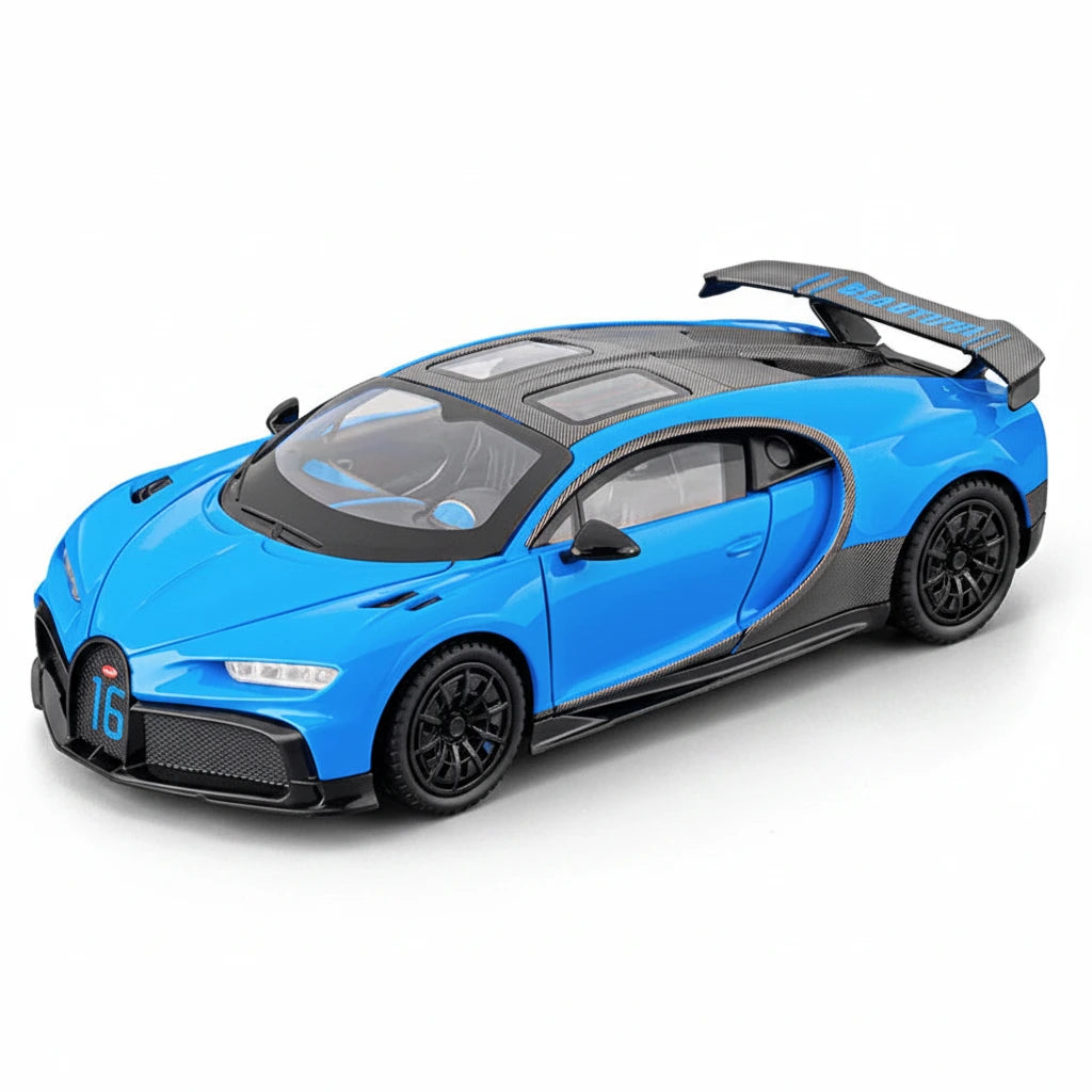Bugatti Chiron 1:24 – hipersamochód model kolekcjonerski z LED