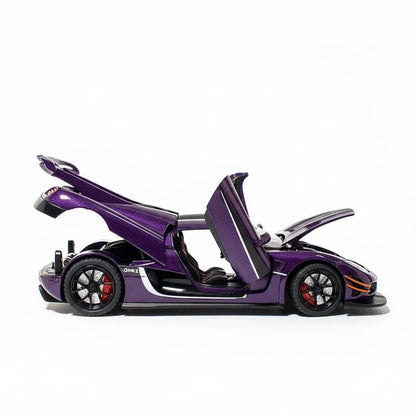 Koenigsegg One:1 1:24 – ekstremalny hipersamochód model kolekcjonerski z LED