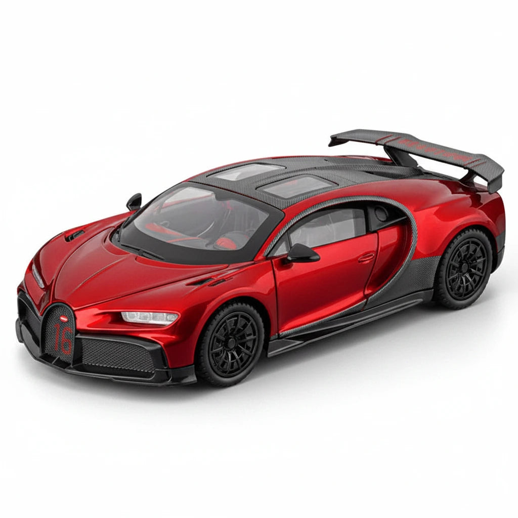Bugatti Chiron 1:24 – hipersamochód model kolekcjonerski z LED