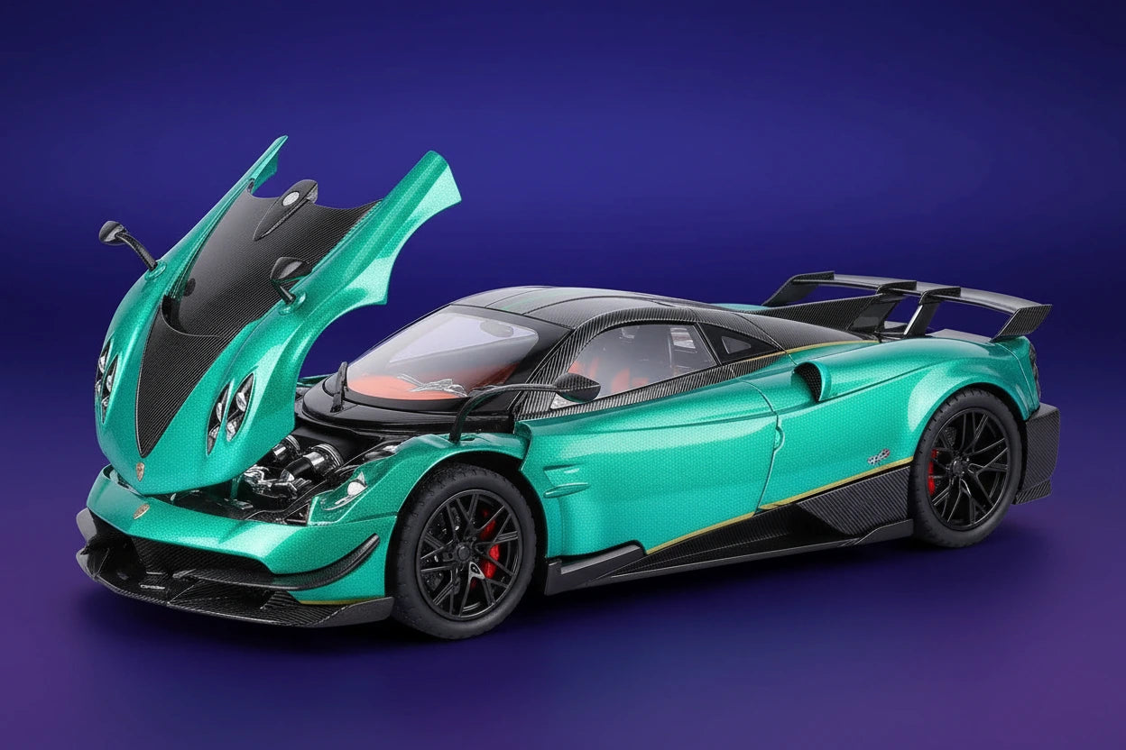 Pagani Huayra 1:24 – metalowy model kolekcjonerski z oświetleniem LED