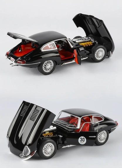 Jaguar E-Type 1:24 – metalowy model kolekcjonerski z oświetleniem LED
