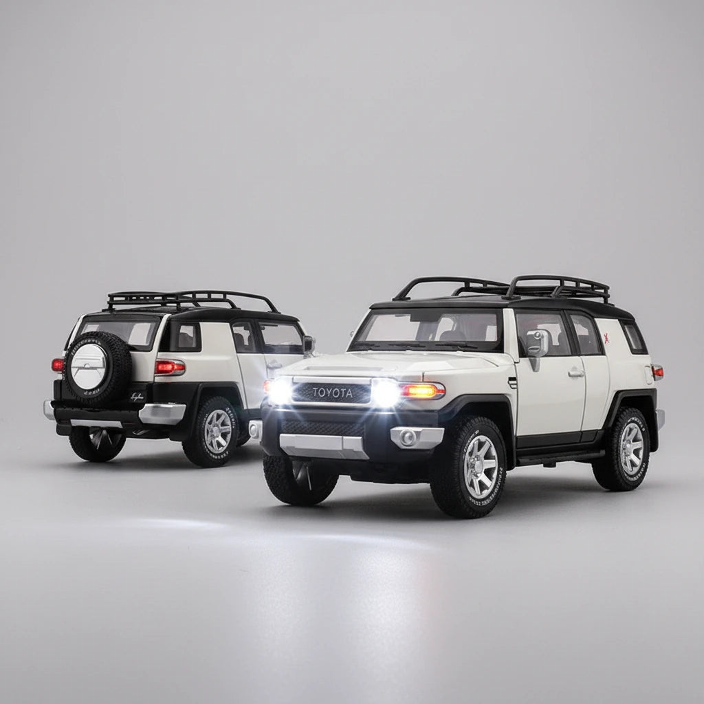 Toyota FJ Cruiser 1:24 – terenowy SUV metalowy model kolekcjonerski z LED