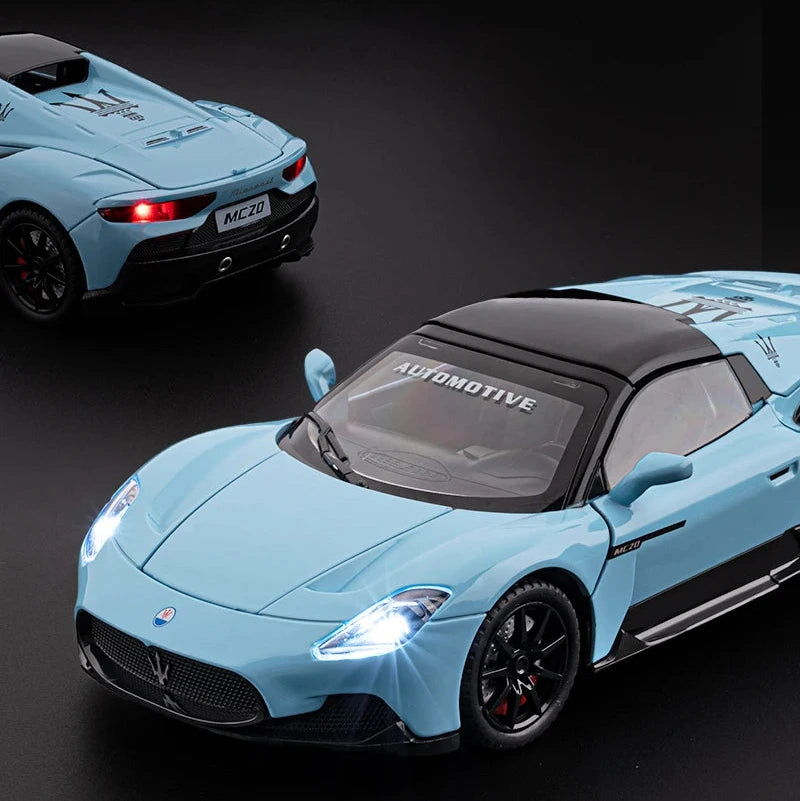 Maserati MC20 1:24 – metalowy model kolekcjonerski z oświetleniem LED