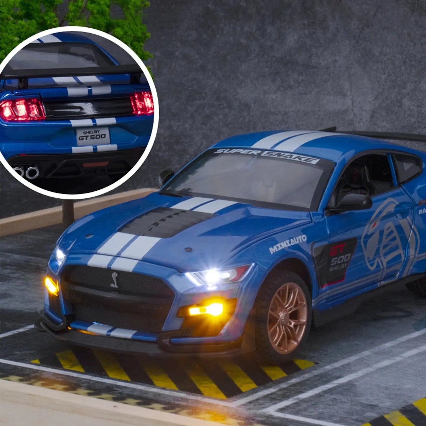 Ford Mustang GT Shelby 1:24 – legendarny muscle car metalowy model z LED