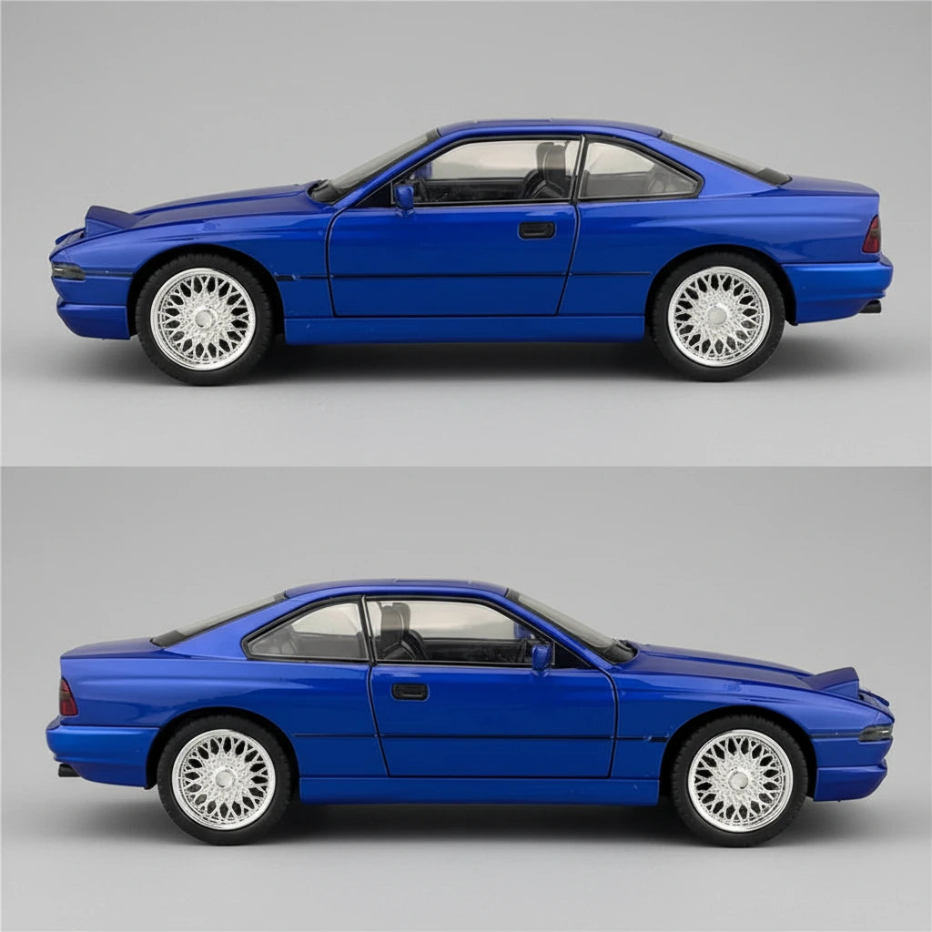 BMW 850CSi E31 1:24 – luksusowe coupe model kolekcjonerski z LED
