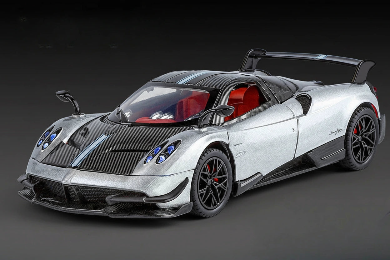 Pagani Huayra 1:24 – metalowy model kolekcjonerski z oświetleniem LED