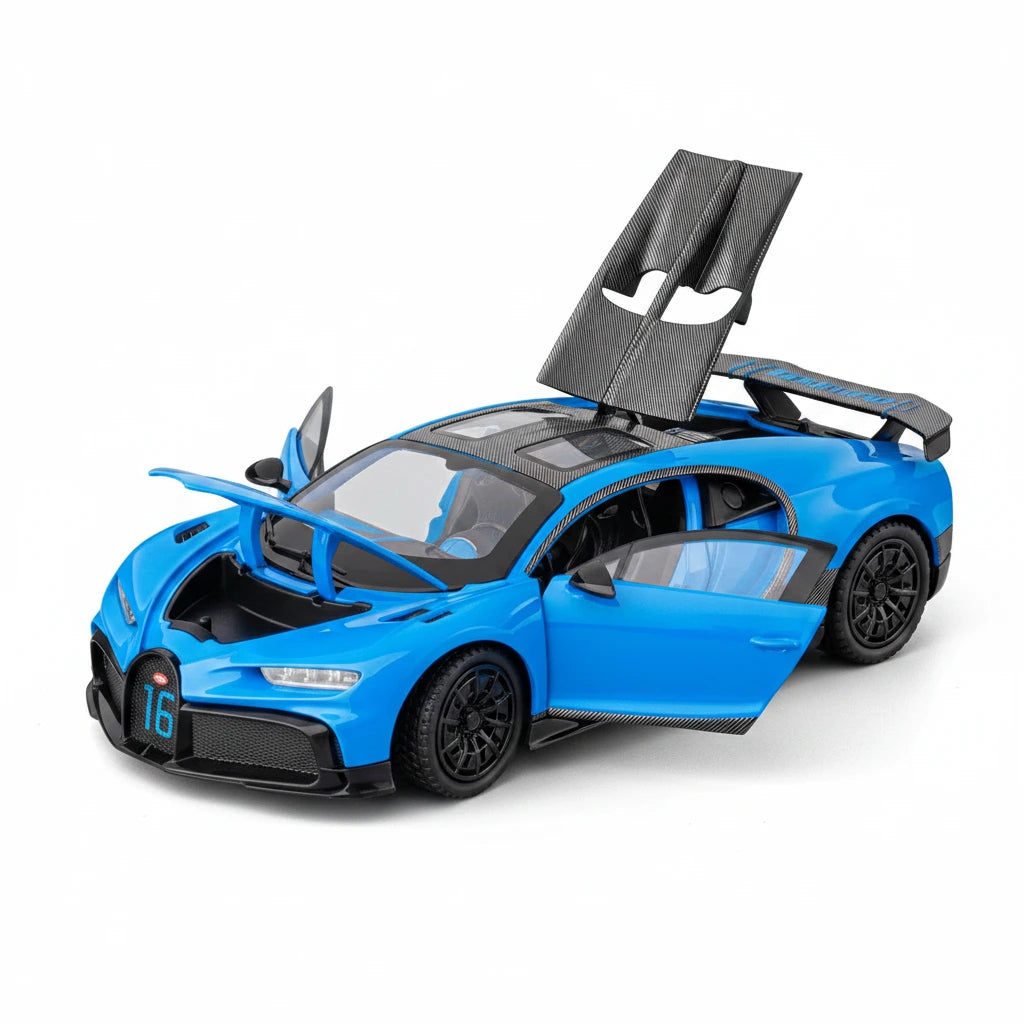 Bugatti Chiron 1:24 – hipersamochód model kolekcjonerski z LED