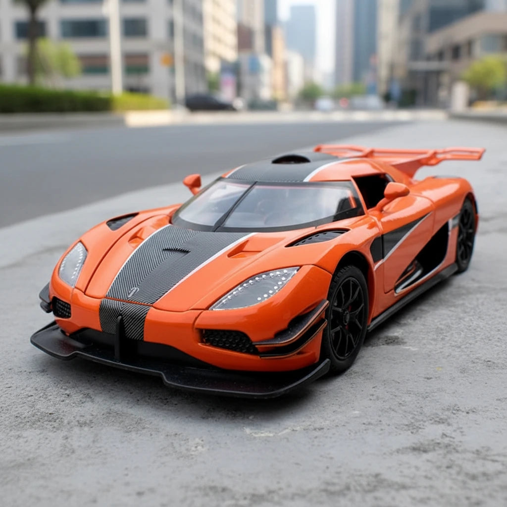 Koenigsegg One:1 1:24 – ekstremalny hipersamochód model kolekcjonerski z LED