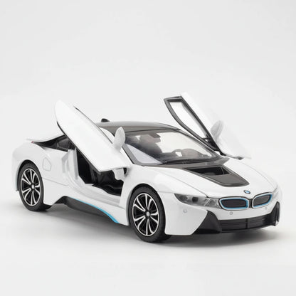 BMW i8 1:24 – futurystyczny sportowy model kolekcjonerski z LED