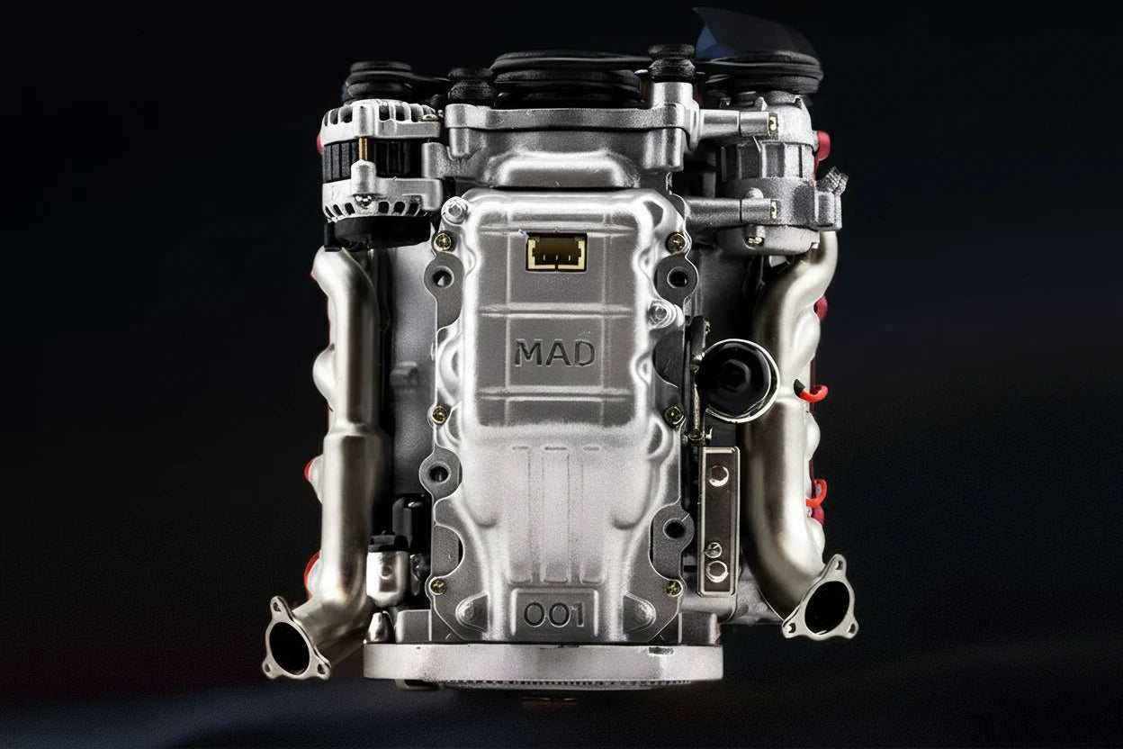 Dynamiczny silnik V8 RC – model spalinowy do samodzielnego montażu