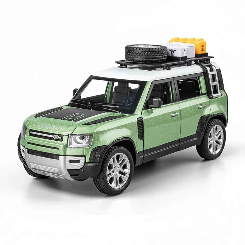 Land Rover Defender 1:24 – terenowy klasyk model kolekcjonerski z LED