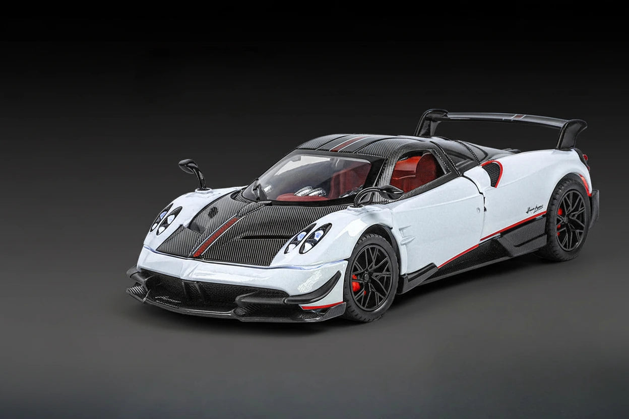Pagani Huayra 1:24 – metalowy model kolekcjonerski z oświetleniem LED