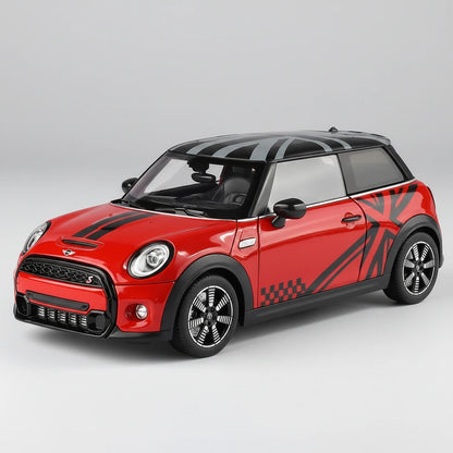 Mini Cooper S 1:24 – stylowy hatchback metalowy model kolekcjonerski z LED