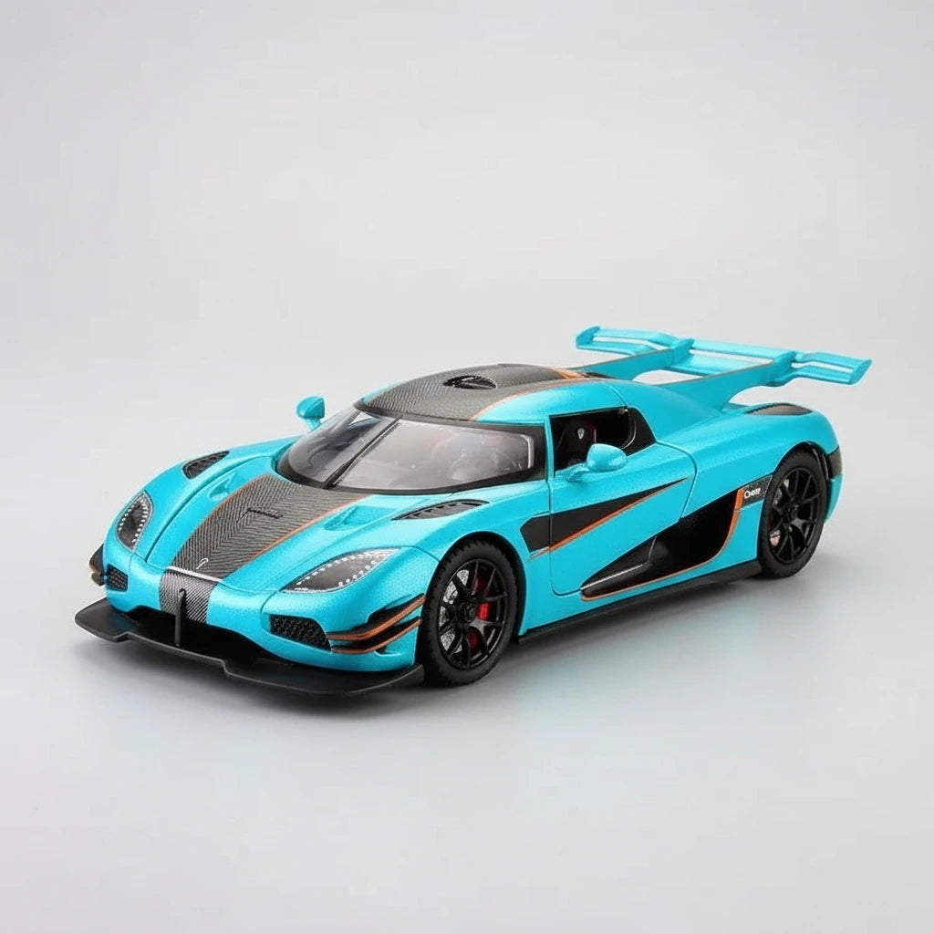 Koenigsegg One:1 1:24 – ekstremalny hipersamochód model kolekcjonerski z LED