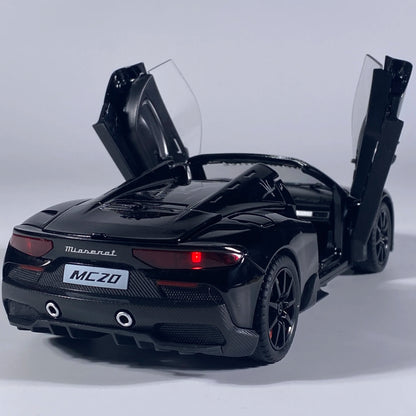 Maserati MC20 1:24 – metalowy model kolekcjonerski z oświetleniem LED