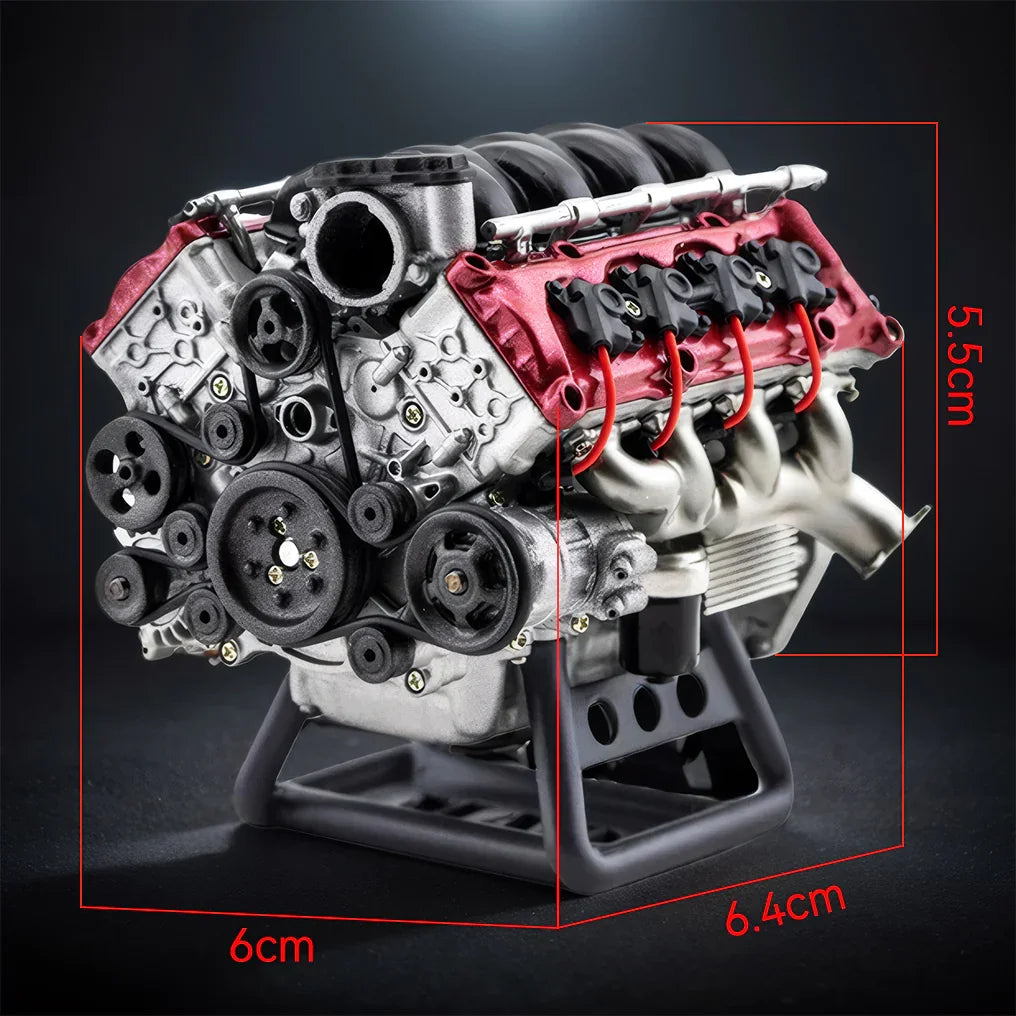 Dynamiczny silnik V8 RC – model spalinowy do samodzielnego montażu