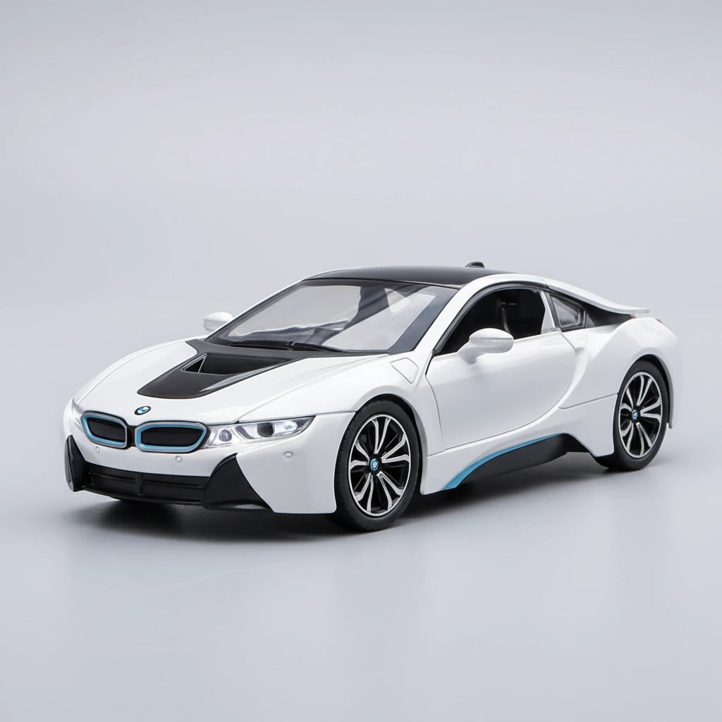 BMW i8 1:24 – futurystyczny sportowy model kolekcjonerski z LED
