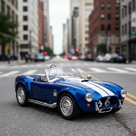 Shelby Cobra 1965 1:24 – klasyczny roadster model kolekcjonerski z LED