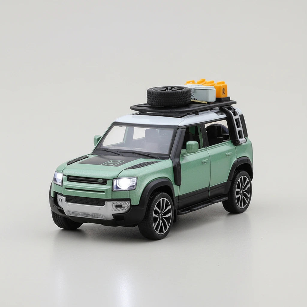 Land Rover Defender 1:24 – terenowy klasyk model kolekcjonerski z LED