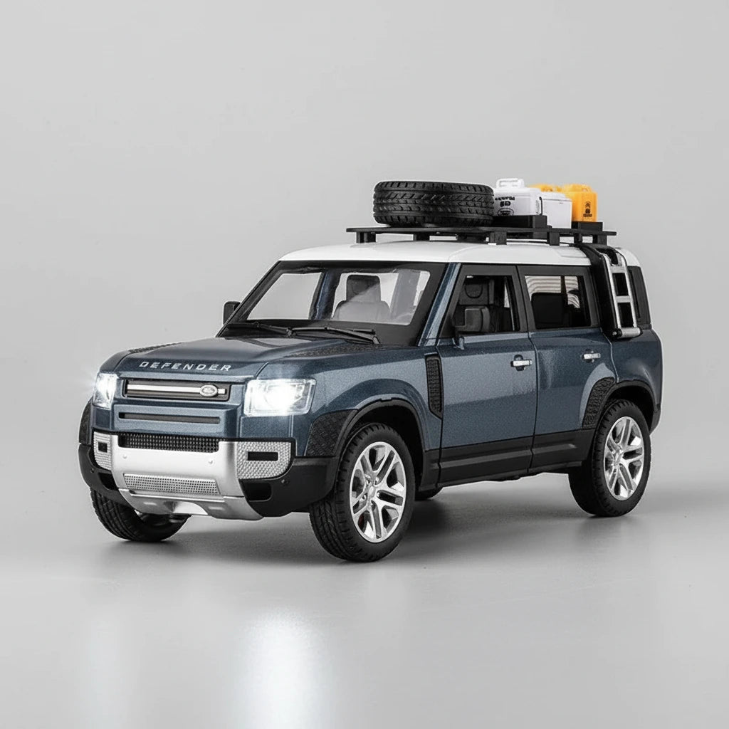 Land Rover Defender 1:24 – terenowy klasyk model kolekcjonerski z LED