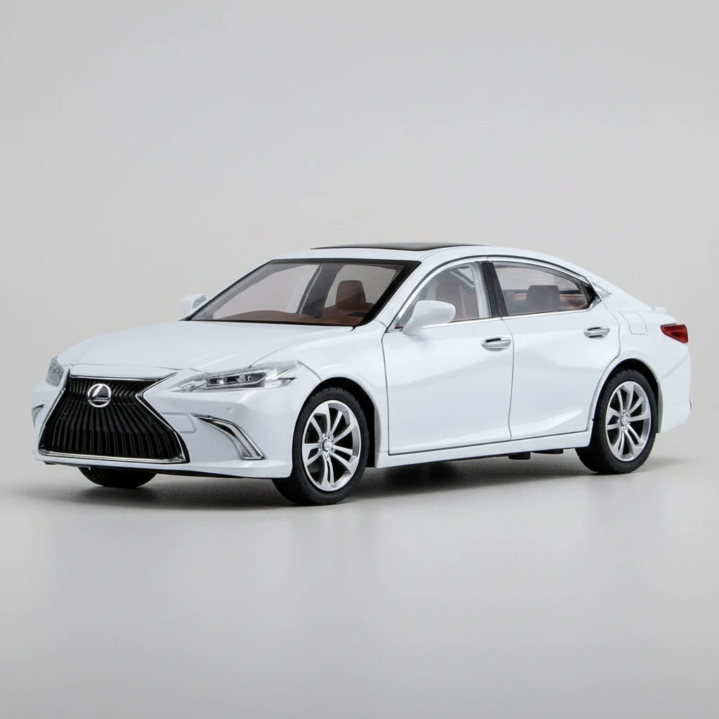 Lexus ES300 1:24 – elegancka limuzyna metalowy model kolekcjonerski z LED